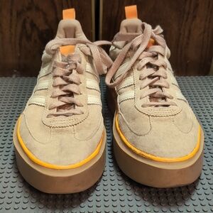 Adidas Sleek Tan/Pink And Orange